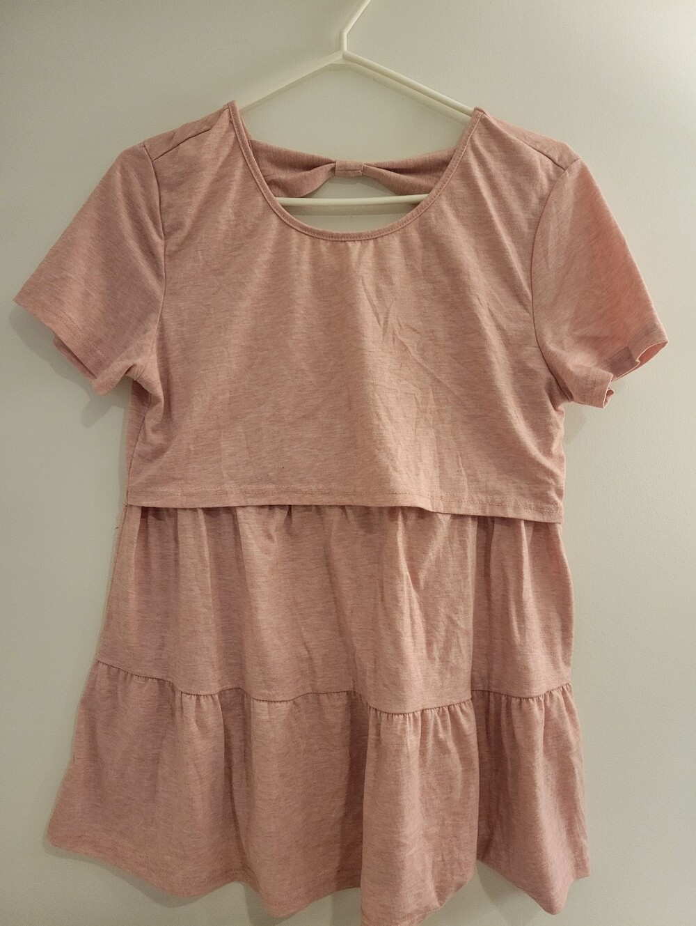 Blush Pink Tiered Nursing Top